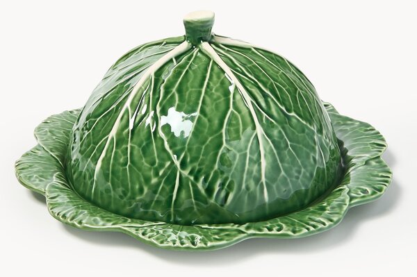 Ručne vyrobený servírovací tanier's pokrievkou Cabbage