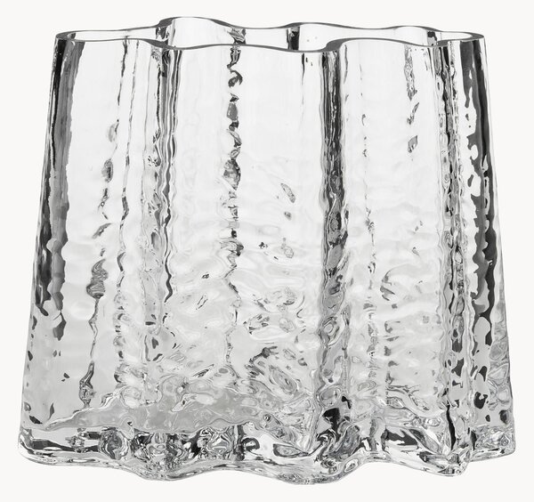 Ručne fúkaná váza so štruktúrovaným povrchom Gry, V 19 cm