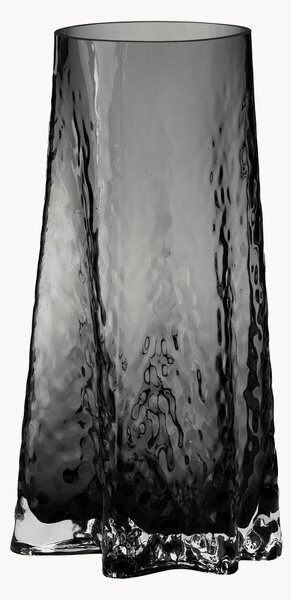Ručne fúkaná váza so štruktúrovaným povrchom Gry, V 30 cm