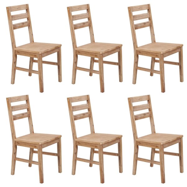 Jedálenské stoličky 6 ks masívne akáciové drevo