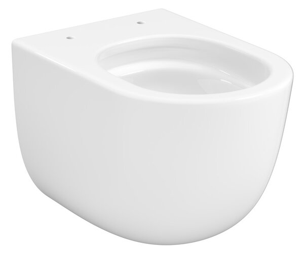 Cersanit Remo, závesná WC misa so sedadlom, vírivé splachovanie, biela lesklá, S4035-001