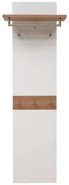 VEŠIAKOVÝ PANEL, biela, farby duba, divý dub, 45-60/187/28 cm Dieter Knoll - Vešiakové steny