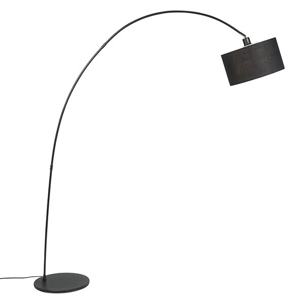 Inteligentná moderná oblúková stojaca lampa čierna vrátane WiFi G95 - Vinossa