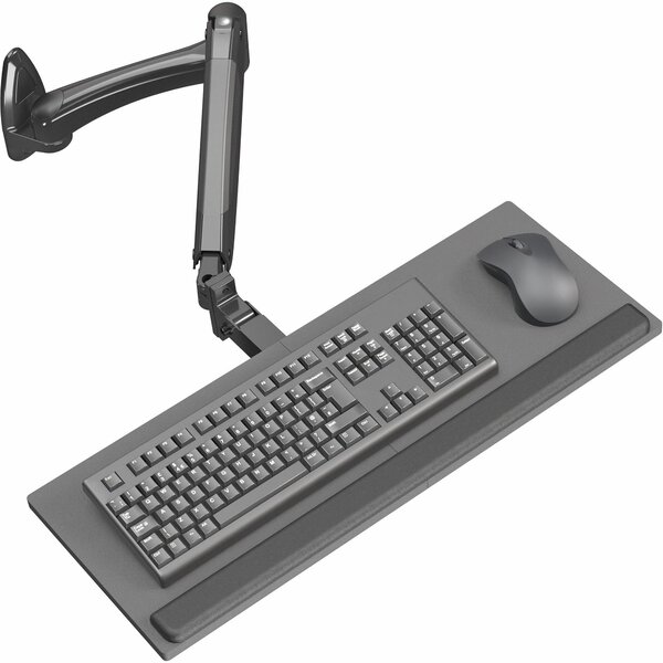 Ergonomická podložka pod myš a klávesnicu - Pod stôl - Výškovo nastaviteľná - Čierna