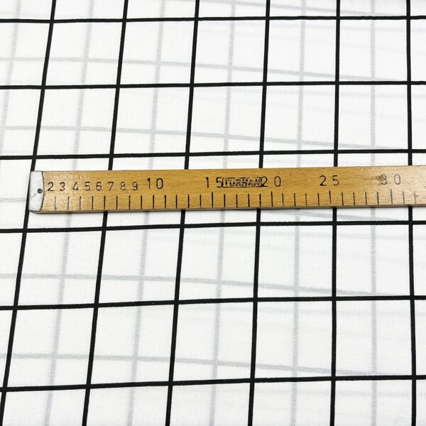 Ervi Bavlnená látka/plátno š.240cm - Elegantné biele štvorce - 17126, metráž