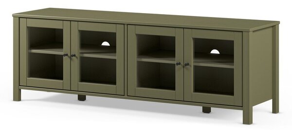 Zelený TV stolík z borovicového dreva 150x50x40 cm Alessandra – Marckeric
