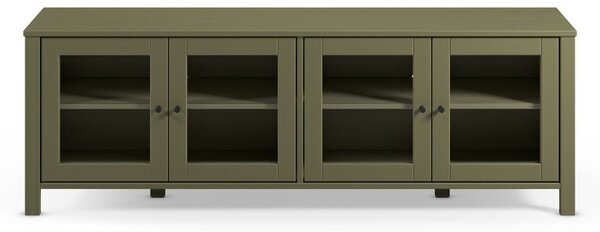 Zelený TV stolík z borovicového dreva 150x50x40 cm Alessandra – Marckeric