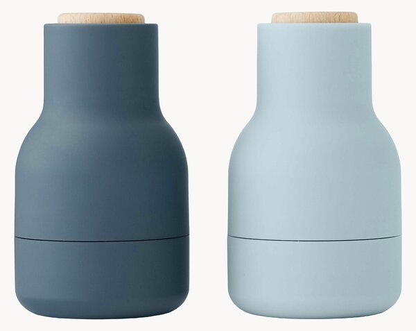 Malé mlynčeky na soľ a korenie's vrchnákmi z bukového dreva Bottle Grinder, 2 ks