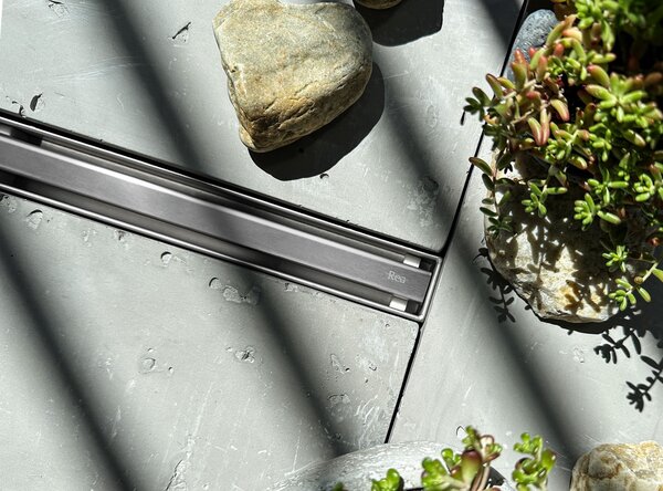 Rea Neox Pro Slim, odtokový žľab 70 cm s rotačným sifónom, oceľová, REA-G4810
