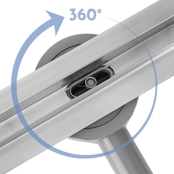 Rea Neox Pro Slim, odtokový žľab 70 cm s rotačným sifónom, oceľová, REA-G4810