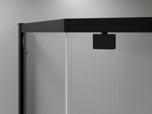 Mexen Exo-R pěťhranná sprchová kabína výklopná 90 x 90 cm, transparentná, čierna - 812-090-090-70-00