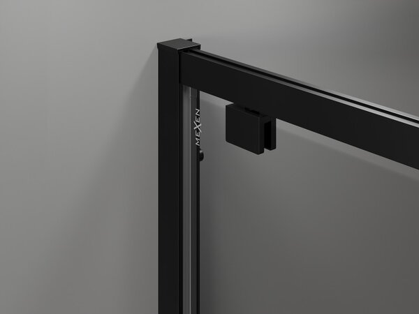 Mexen Exo-BR sprchový kút s otváracími dverami 90 x 90 cm, transparentný, čierny - 8181-090-090-70-00