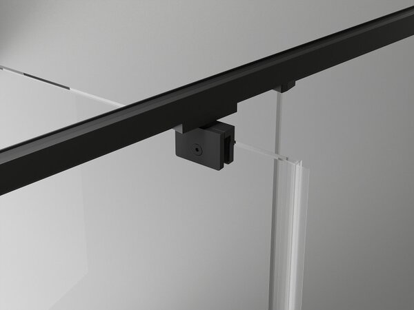 Mexen Exo-BR sprchový kút s otváracími dverami 90 x 90 cm, transparentný, čierny - 8181-090-090-70-00