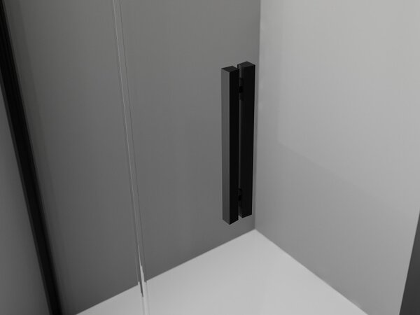 Mexen Exo-R pěťhranná sprchová kabína výklopná 90 x 90 cm, transparentná, čierna - 812-090-090-70-00