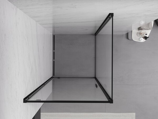 Mexen Exo-BR sprchový kút s otváracími dverami 90 x 90 cm, transparentný, čierny - 8181-090-090-70-00