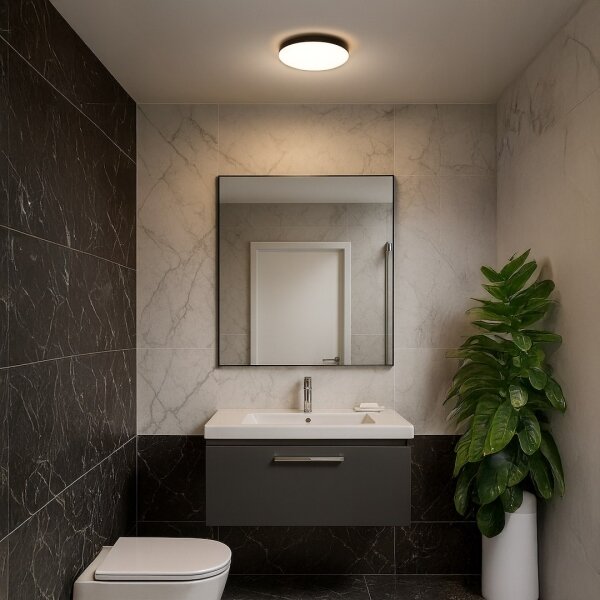 LED Kúpeľňové stropné svietidlo so senzorom MAYA LED/13W/230V IP44 čierna