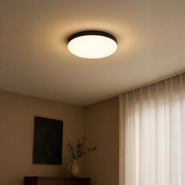 LED Kúpeľňové stropné svietidlo so senzorom MAYA LED/13W/230V IP44 čierna