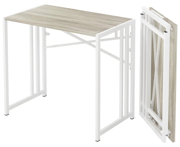 Skladací stôl 90 cm - Skladací stôl - Písací stôl - Kancelársky stôl - Rám z dreva/kov
