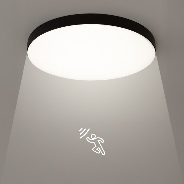 LED Kúpeľňové stropné svietidlo so senzorom MAYA LED/13W/230V IP44 čierna