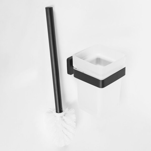 Kovový stojan na WC s kefou 332918 ERLO 05 Black