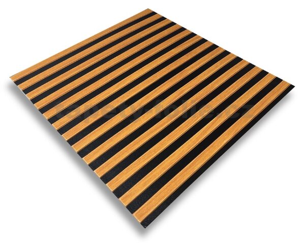 Samolepiace panely na stenu PE1, cena za kus, rozmer 66,5 cm x 66,5 cm, lamely hnedé, IMPOL TRADE