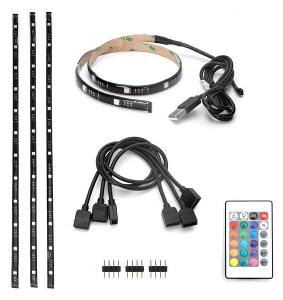 Aigostar - SADA 4x LED RGB Stmievateľný pásik 0,5m LED/2,5W/5V IP65 +DO