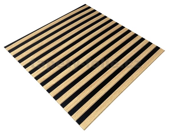 Samolepiace panely na stenu PE2, cena za kus, rozmer 66,5 cm x 66,5 cm, lamely svetlo hnedé, IMPOL TRADE