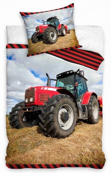 Carbotex Posteľné obliečky Traktor na poli Bavlna 1x70x90,1x140x200 cm