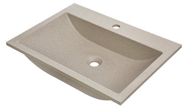 Laveo Albano, granitové umývadlo 600x440x122 mm, béžová, LAV-VGA1410T