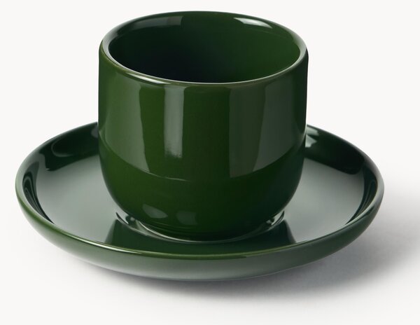 Porcelánové šálky na espresso's podšálkami Nessa, 4 ks