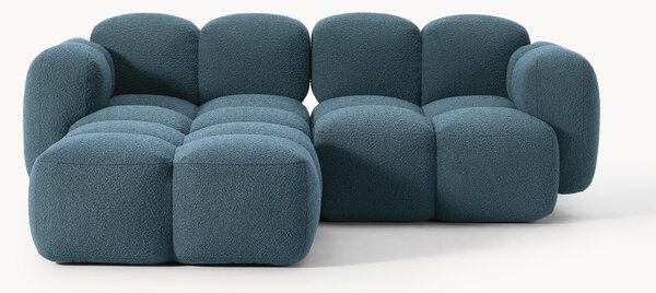 Modulárna pohovka z buklé s taburetkou Tayla (3-miestna)