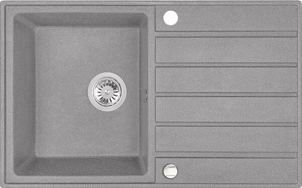 Laveo Margarita, 1-komorový granitový drez 790x490x230 mm, šedá, LAV-SBM_511T