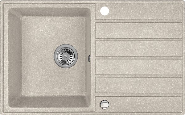 Laveo Margarita, 1-komorový granitový drez 790x490x230 mm, béžová, LAV-SBM_411T
