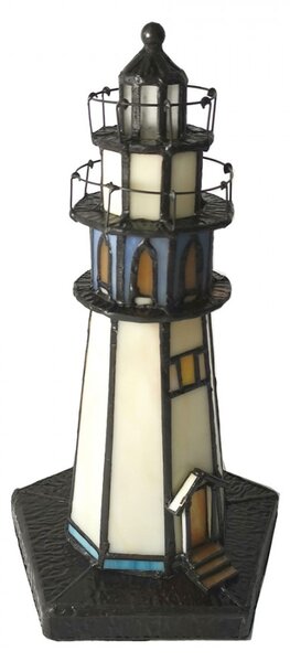 Dekoratívna vitrážová lampa MAJÁK