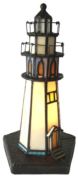 Dekoratívna vitrážová lampa MAJÁK