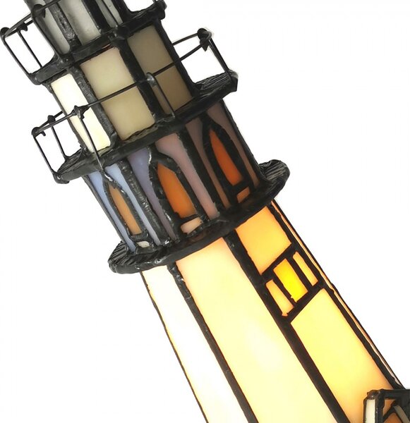 Dekoratívna vitrážová lampa MAJÁK