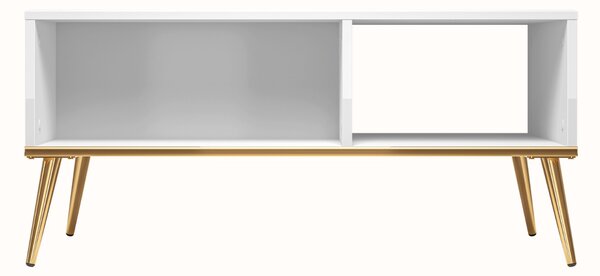 KONFERENČNÝ STOLÍK BELLINI BIELY VYSOKÝ LESK 90 cm