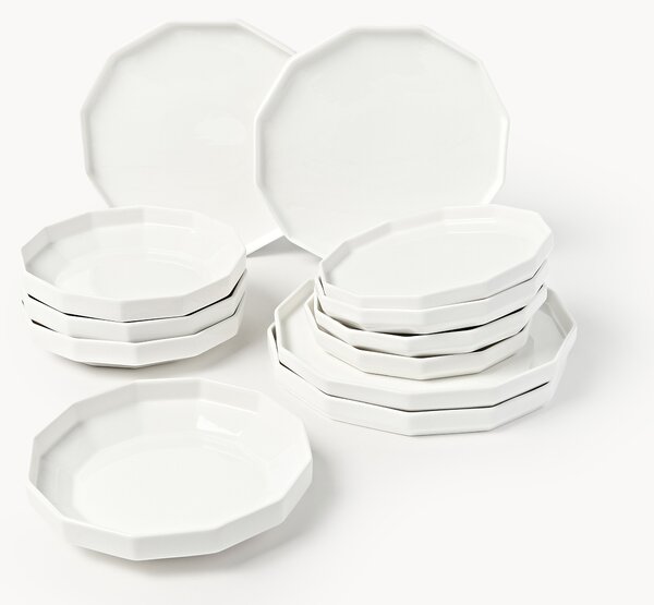 Porcelánová súprava riadu Angoli, 4 osoby, 12 ks