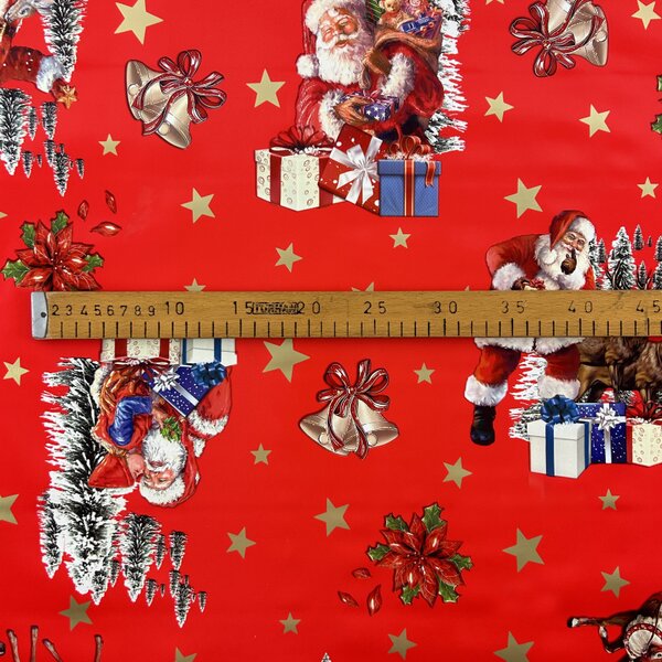 Obrus ​​PVC M-137A - Vianočný červený - Role 140cm x 20m