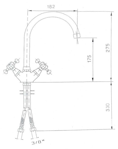 Reitano Rubinetteria Reitano Rubinetteria, ANTEA stojánkova drezová batéria, výška 275mm, bronz, 3096