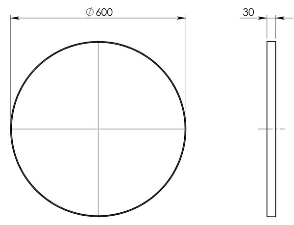 Gedy Gedy, Zrkadlo guľaté v plastovom ráme ø 60 cm, biela, 600002