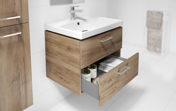 Cersanit Lara City 60, SET skrinka + umývadlo, 594x447x460 mm, orech, S801-143-DSM