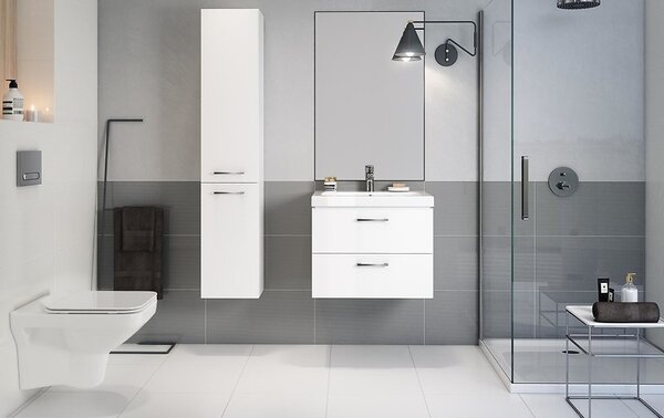 Cersanit Lara City 60, SET skrinka + umývadlo, 594x447x460 mm, biela lesklá, S801-142-DSM