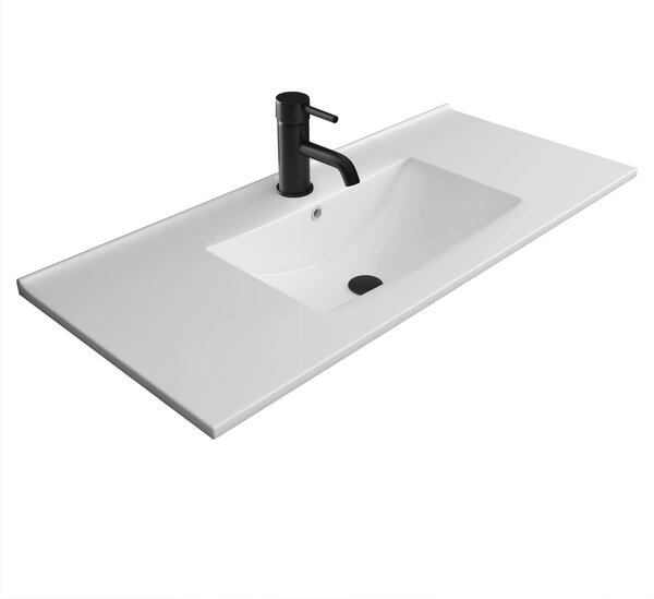 Umývadlo, zabudované umývadlo s keramickým povrchom, 90 cm