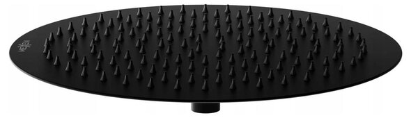 Mexen termostatický sprchový set, sprchová batéria KAI s horným uchytením sprchy + sprchová sada s hornou hlavicou oval ?25cm X, 3/4", čierna, 77150…