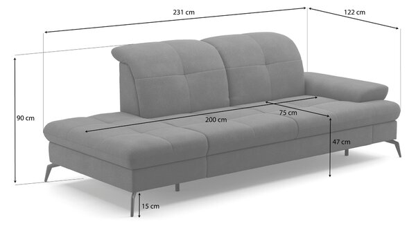 LEŇOŠKA, textil, koža, biela Sit & More - Online Only obývacie izby, Online Only