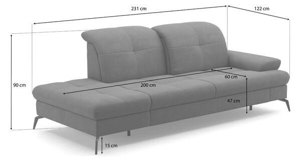 LEŇOŠKA, textil, sivobéžová Sit & More - Online Only obývacie izby, Online Only