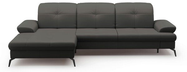 ROHOVÁ SEDAČKA, textil, koža, antracitová Sit & More - Sedačky, Online Only