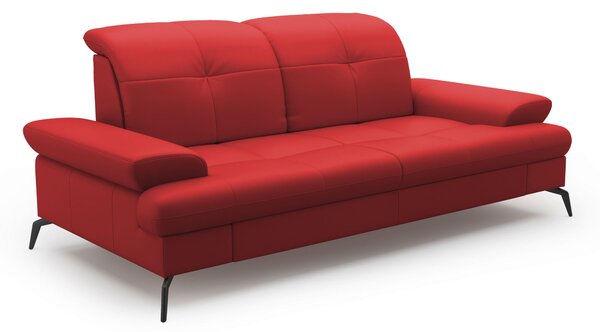 2,5-MIESTNA POHOVKA, červená, kombinácia pravá koža/látka Sit & More - Sedačky, Online Only