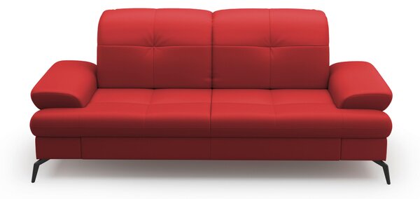 2,5-MIESTNA POHOVKA, červená, kombinácia pravá koža/látka Sit & More - Sedačky, Online Only